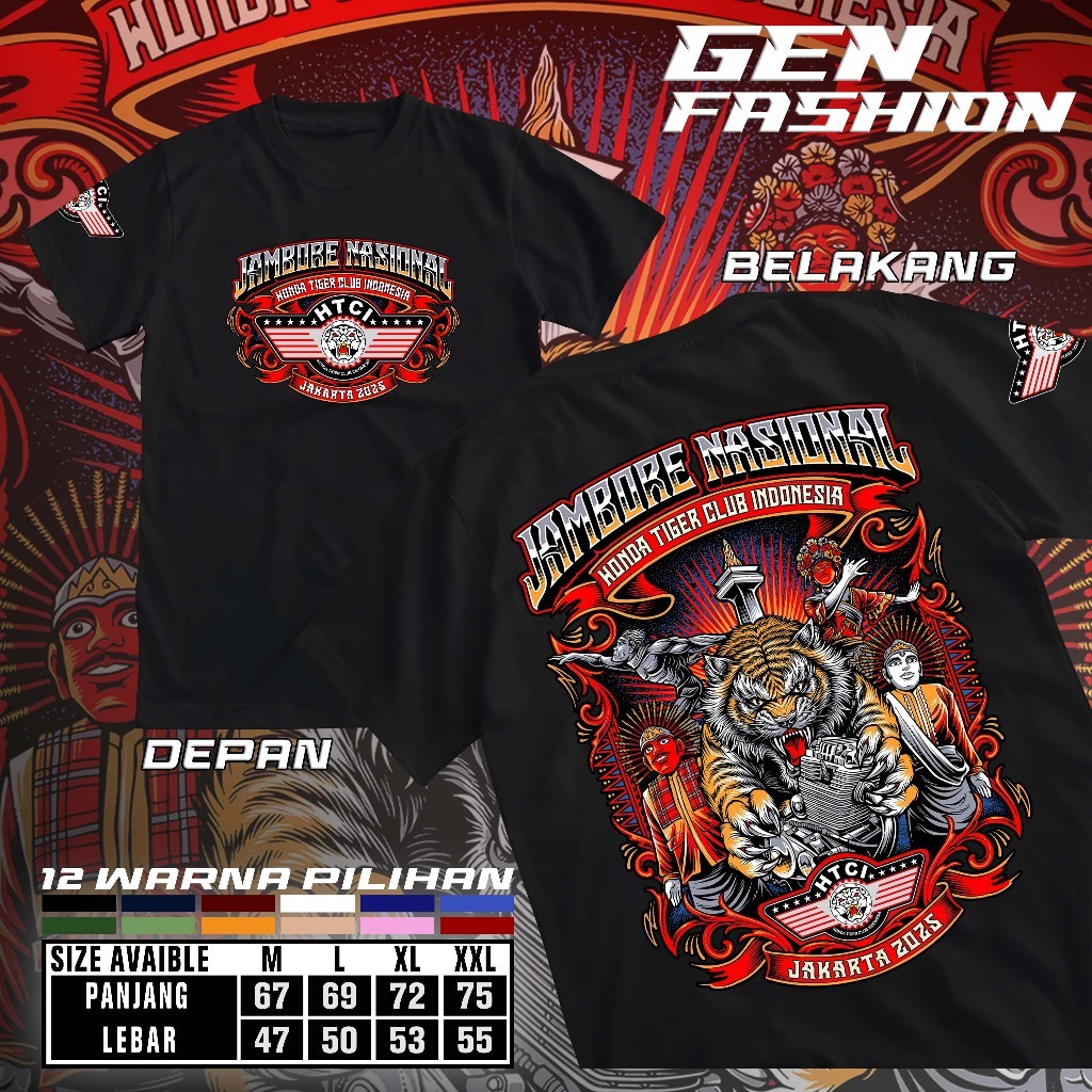 KAOS JAMNAS HONDA TIGER CLUB INDONESIA HTCI JAKARTA 2025