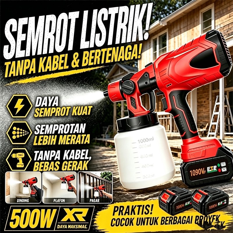 Spraygun Cat Semprot Listrik Electric Spray Gun 1000ML 650W Pistol semprot listrik Paint semprot Cat