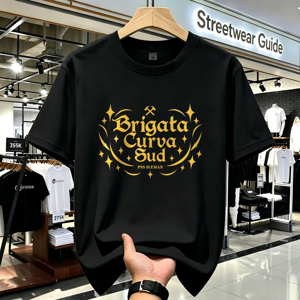Kaos T Shirt Distro Original Brigata Curva Sud Pss Sleman Supporter Streetwear Trendy