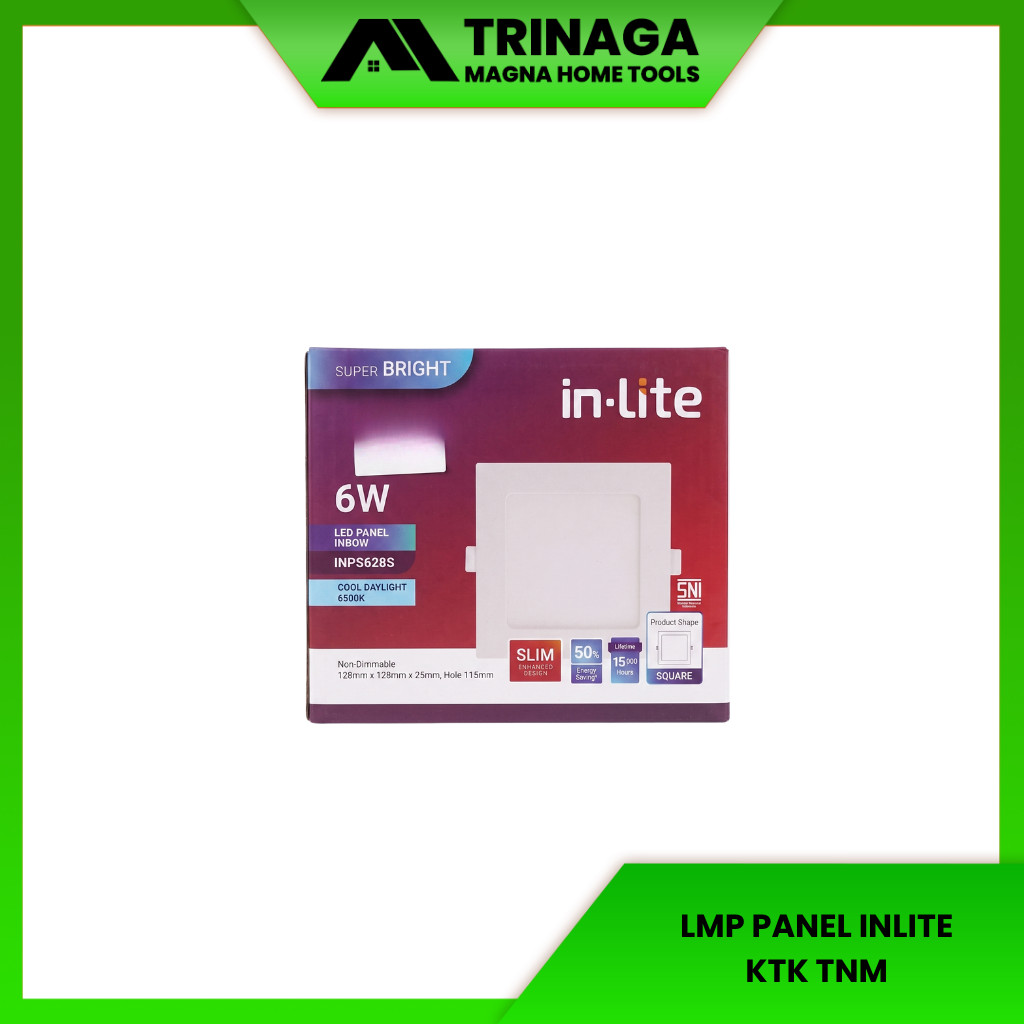 Lampu LED Panel INLITE Kotak Lampu Plafon LED Panel Kotak untuk Rumah Kantor