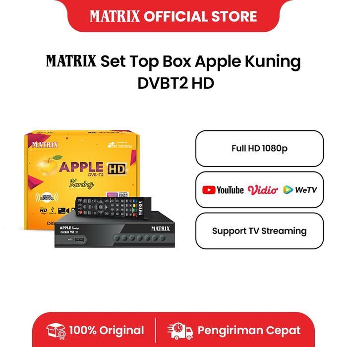 MATRIX Set Top Box Apple Kuning DVBT2 HD STB TV Digital Jernih - STB Kuning Only