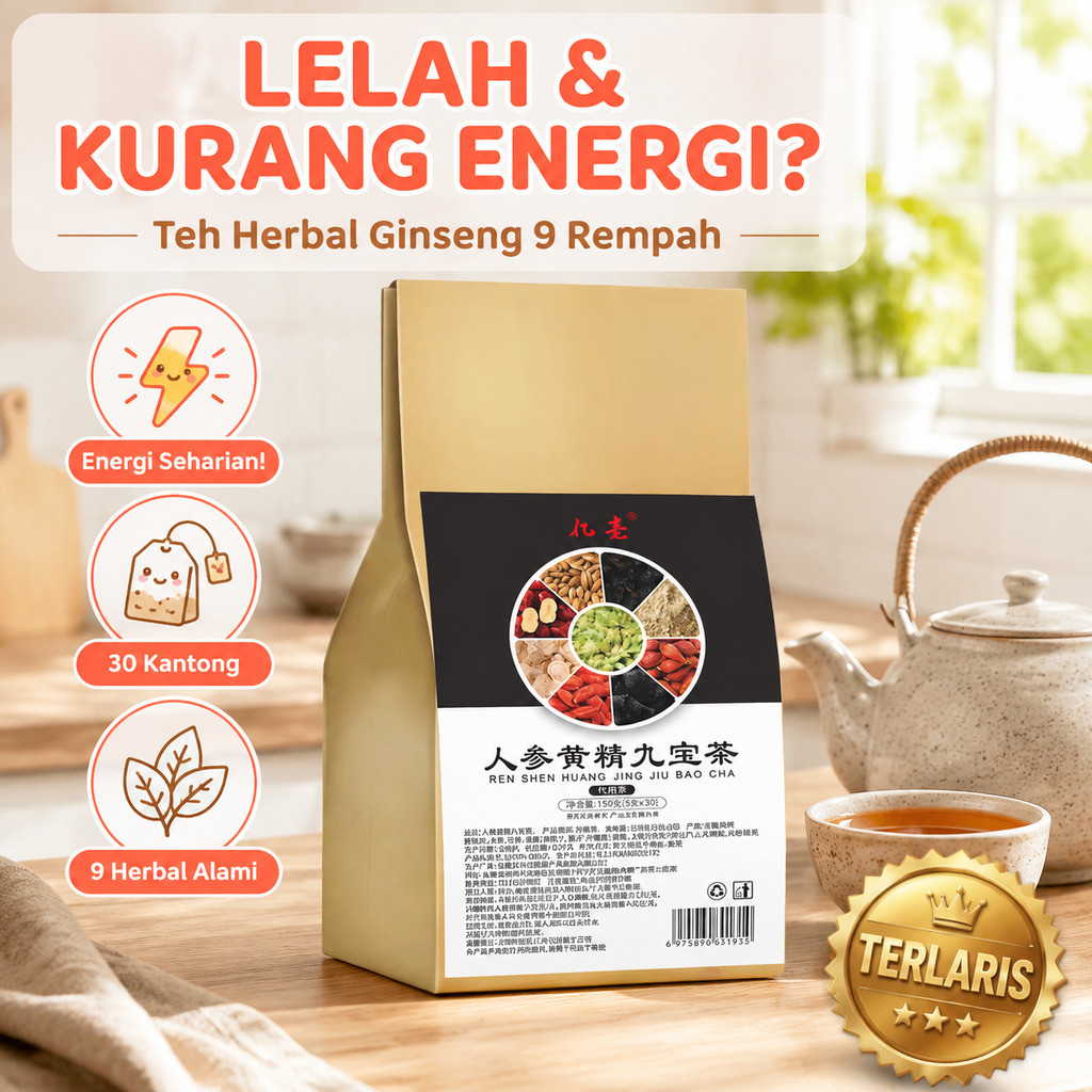 Kirim dalam 24 jam/Teh Herbal Ginseng/Teh Herbal Sembilan Bahan/Teh Ginseng/Teh Herbal Polygonatum/T