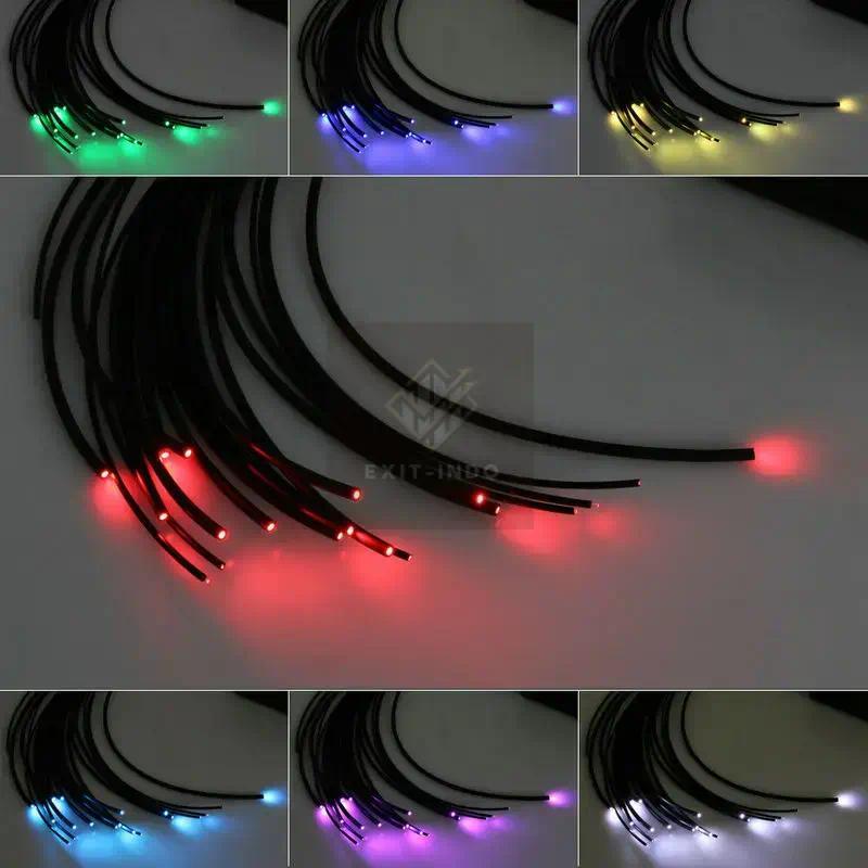 Kabel Fiber Optik PMMA Black Cover Lampu Dekorasi Plafon Lantai
