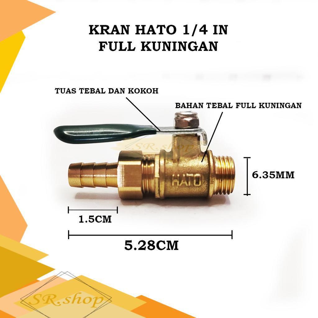 hato kran kompresor hato ukuran 1/4, untuk kompresor angin