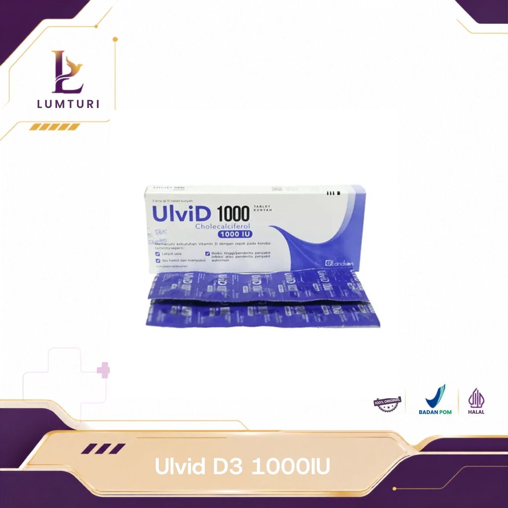 UlviD D3 1000 IU Box Isi 30 Tablet