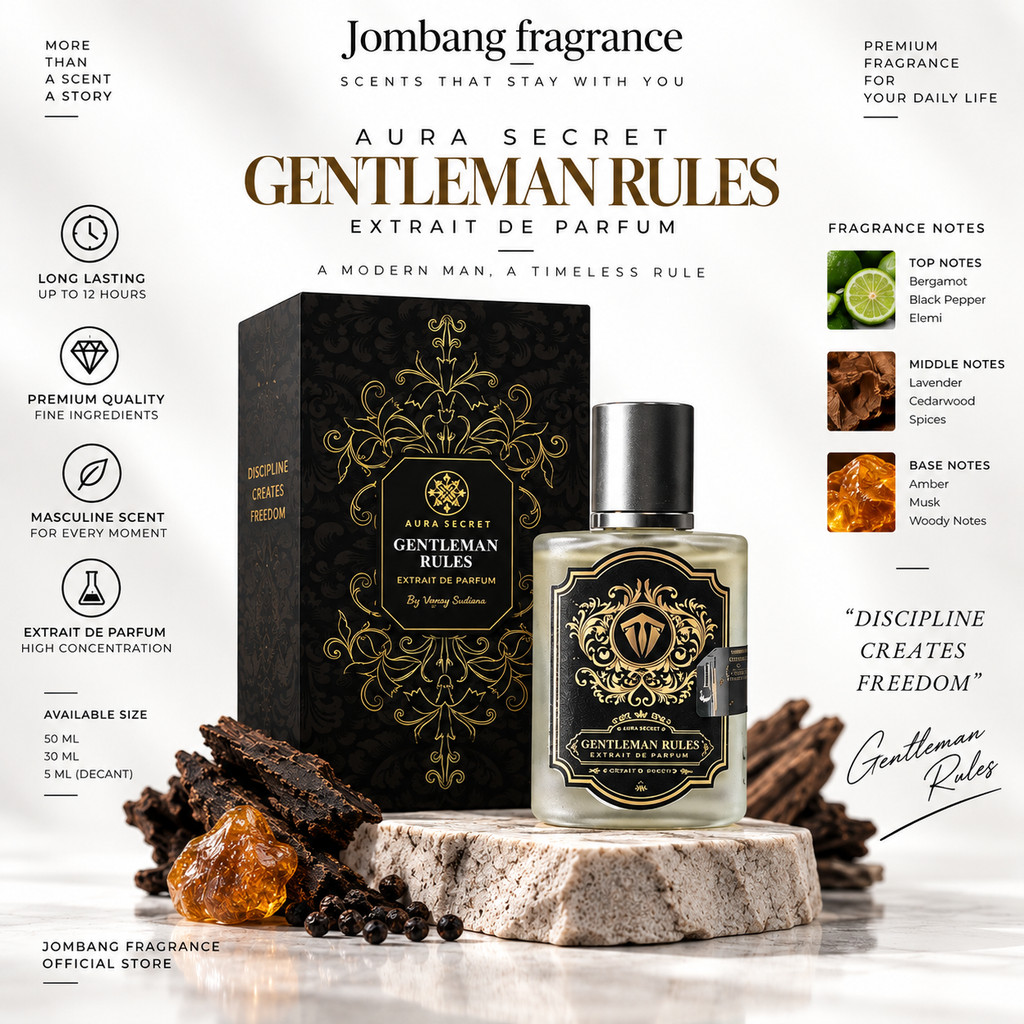 Parfum Aura GENTLEMAN RULES Extrait De Parfum | Parfum Pria decant tester 30ml