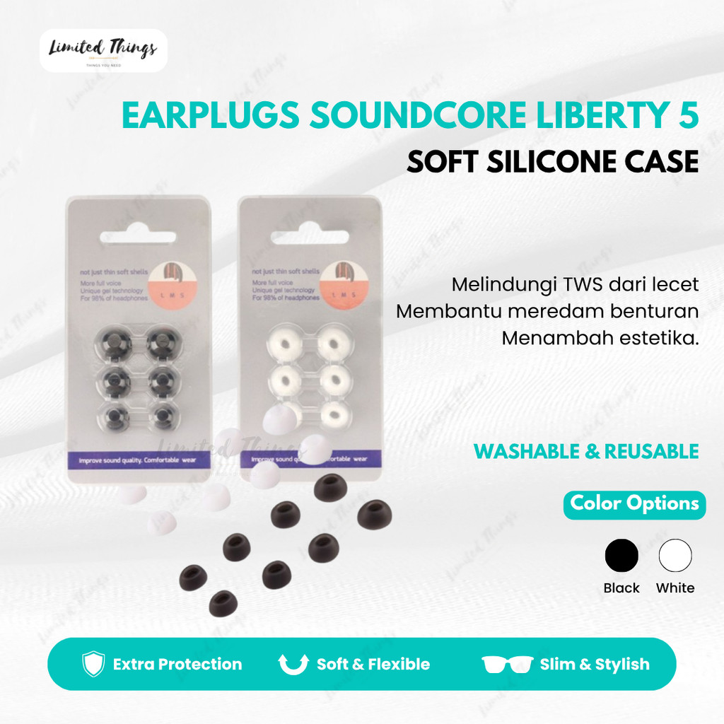 CASE Silicone Protection Earplugs Soundcore Liberty 5 Set Anti Slip Earbuds Eartips