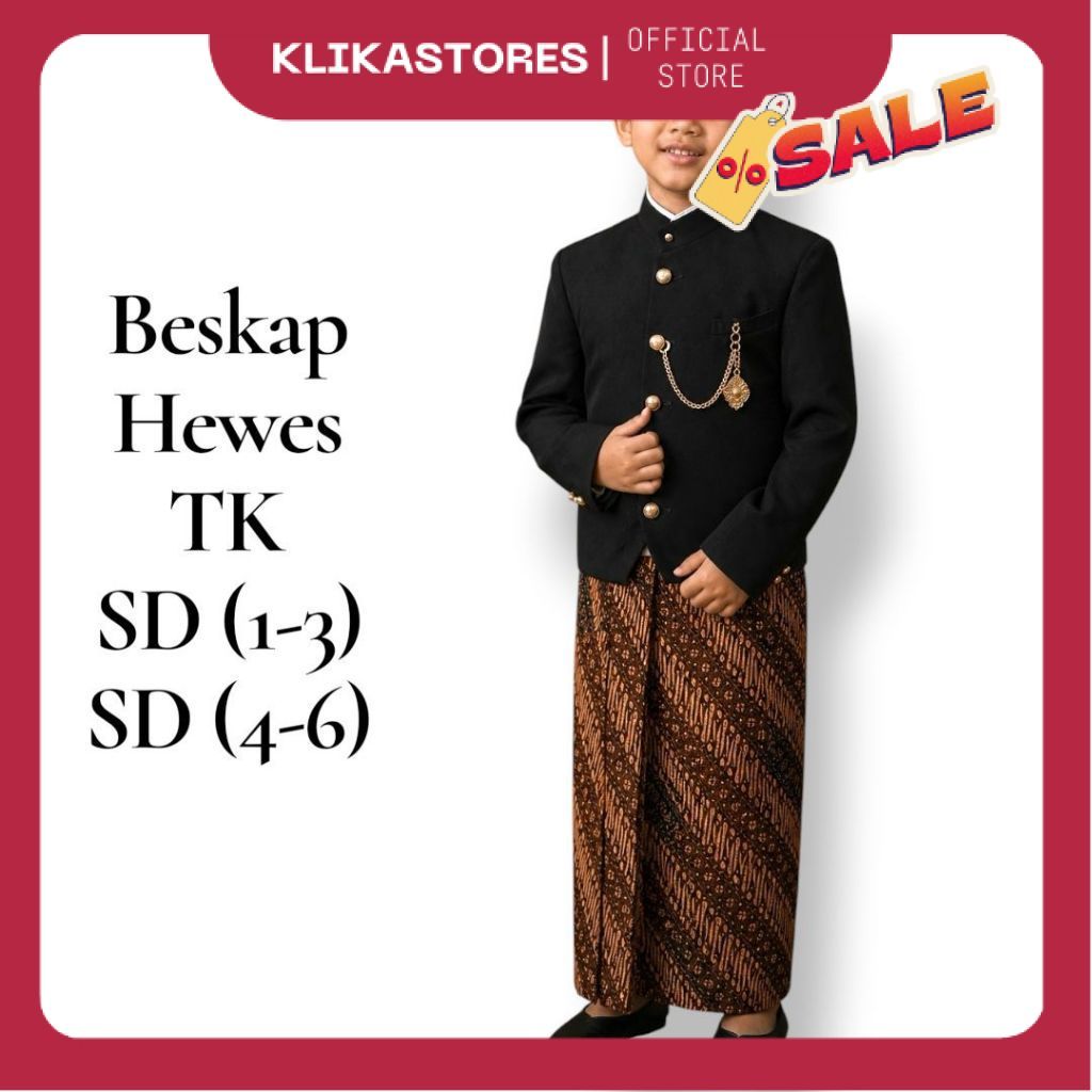 Setelan Beskap Anak Hewes Basofi TK SD SMP GSS