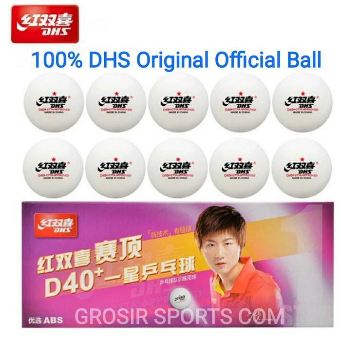 Bola Pingpong / Tenis Meja DHS 40+, 1 Star / Bintang Satu, Original - DHS 40+, 1 Star