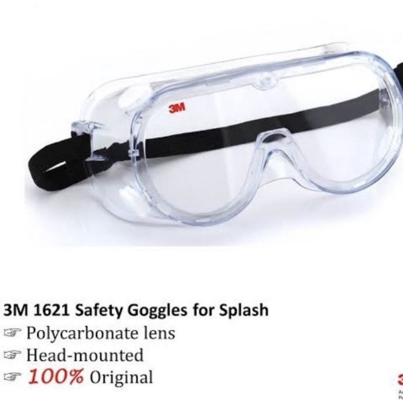 Kacamata 3M 1621 Safety Goggle 3M 1621 AF Antifog Kacamata Goggles Safety 1621AF
