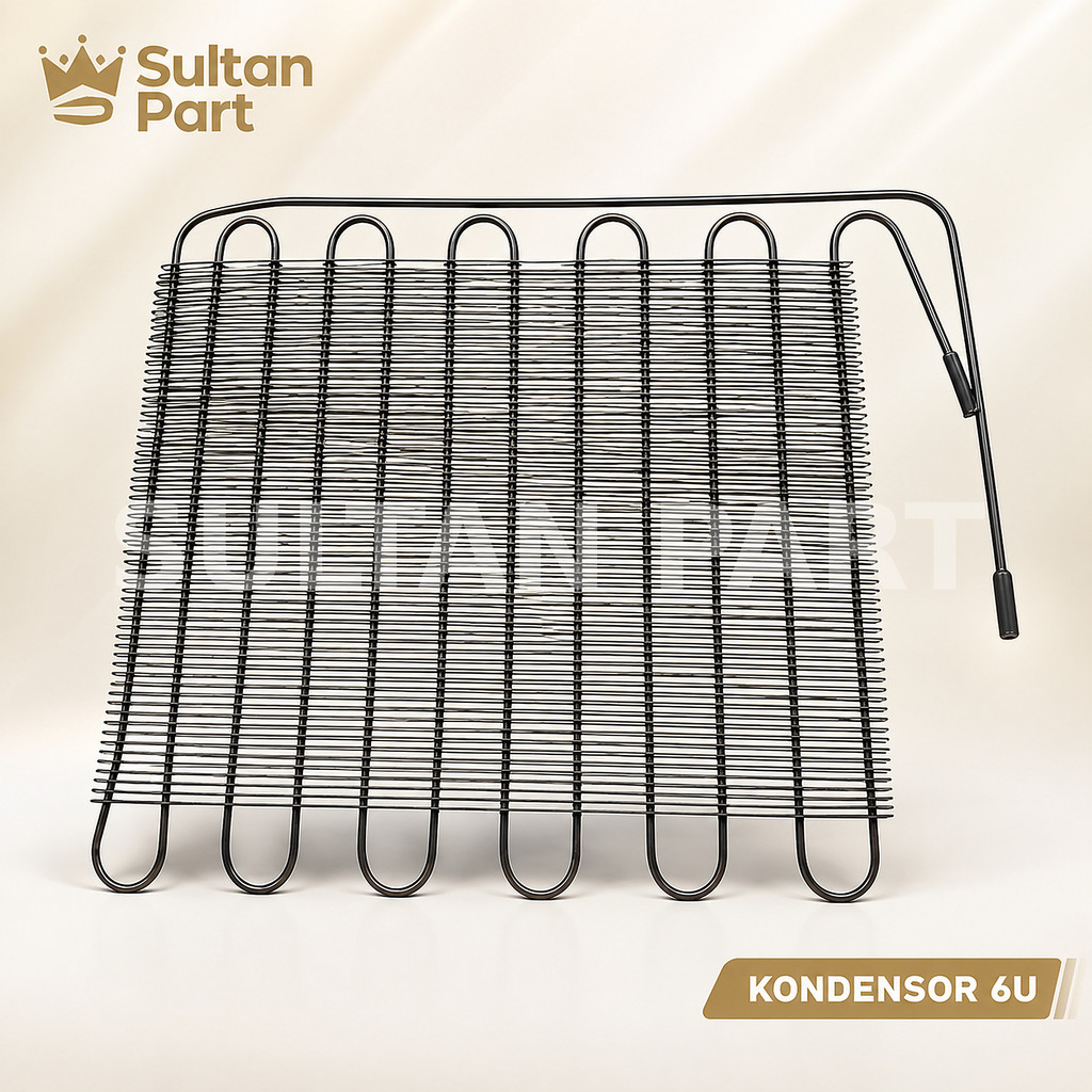 Kondensor Kulkas Showcase Tipe U6 Condensor Freezer Universal Kawat Luar untuk Polytron Sharp LG