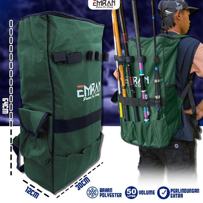 PROMO  Tas Joran Pancing Punggung Kotak tas joran tegek tas pancing tegek - Hijau