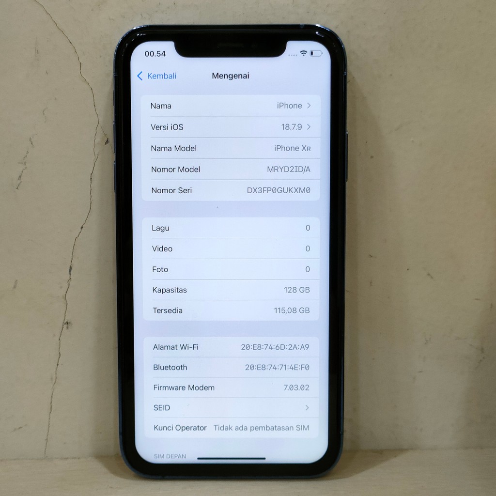 (KXM0-38) iPhone XR Ram 128GB (iBox) ID/A Batangan No Charger 621875