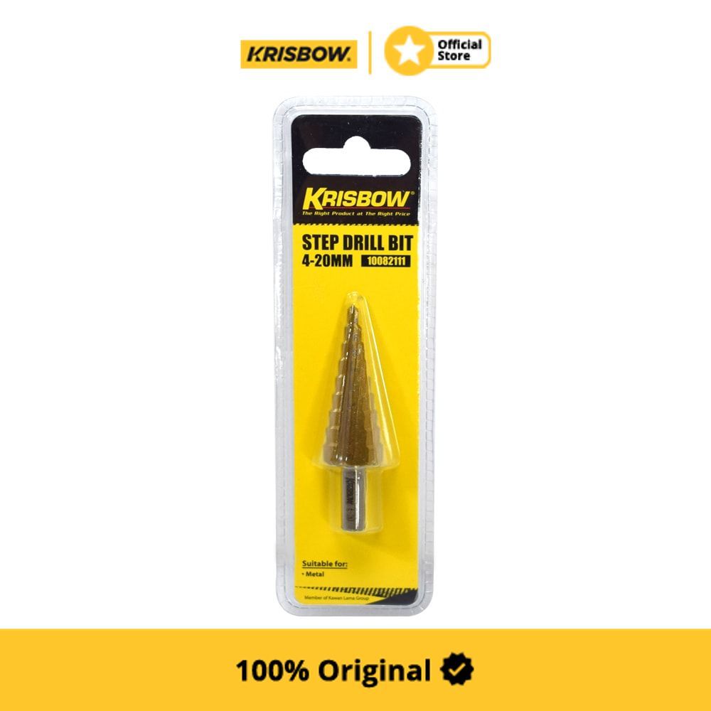 Krisbow Mata Bor Step Drill 4-20mm Drill Bit Mata Drill Ujung Bor Bit Bor