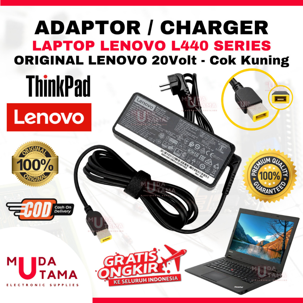 Adaptor Charger Laptop LENOVO Thinkpad L440 USB Kuning - Adaptor Laptop LENOVO Thinkpad L440 - Adapt