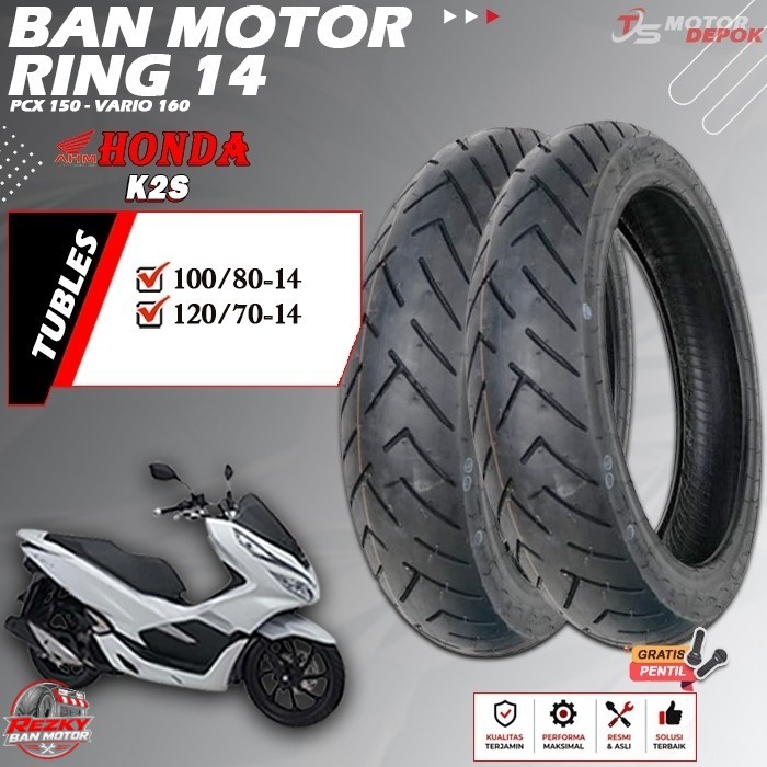 BAN MOTOR RING 14 TUBLES AHM FEDERAL K2S BAN MOTOR TUBLESS PCX 150 VARIO 160 RING 14 TUBELESS