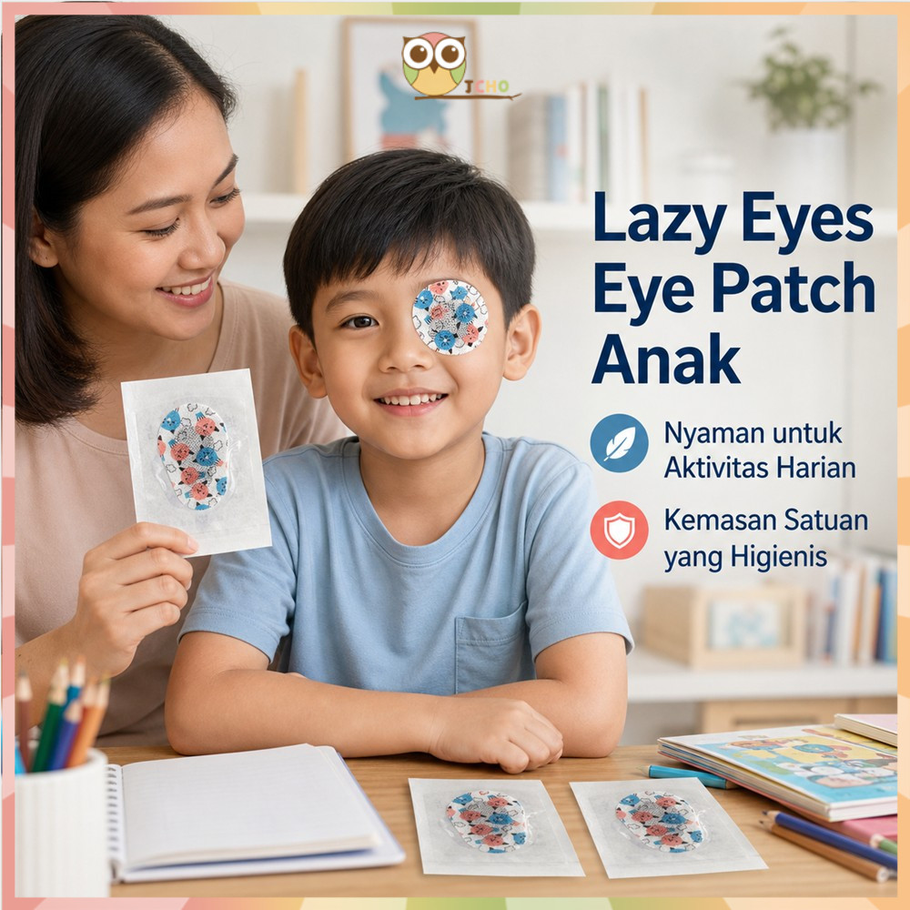 JCHO Penutup Mata Lazy Eyes Lazy Eyes Patch Penutup Mata Anak Penutup Mata Malas Anak Terapi Mata An
