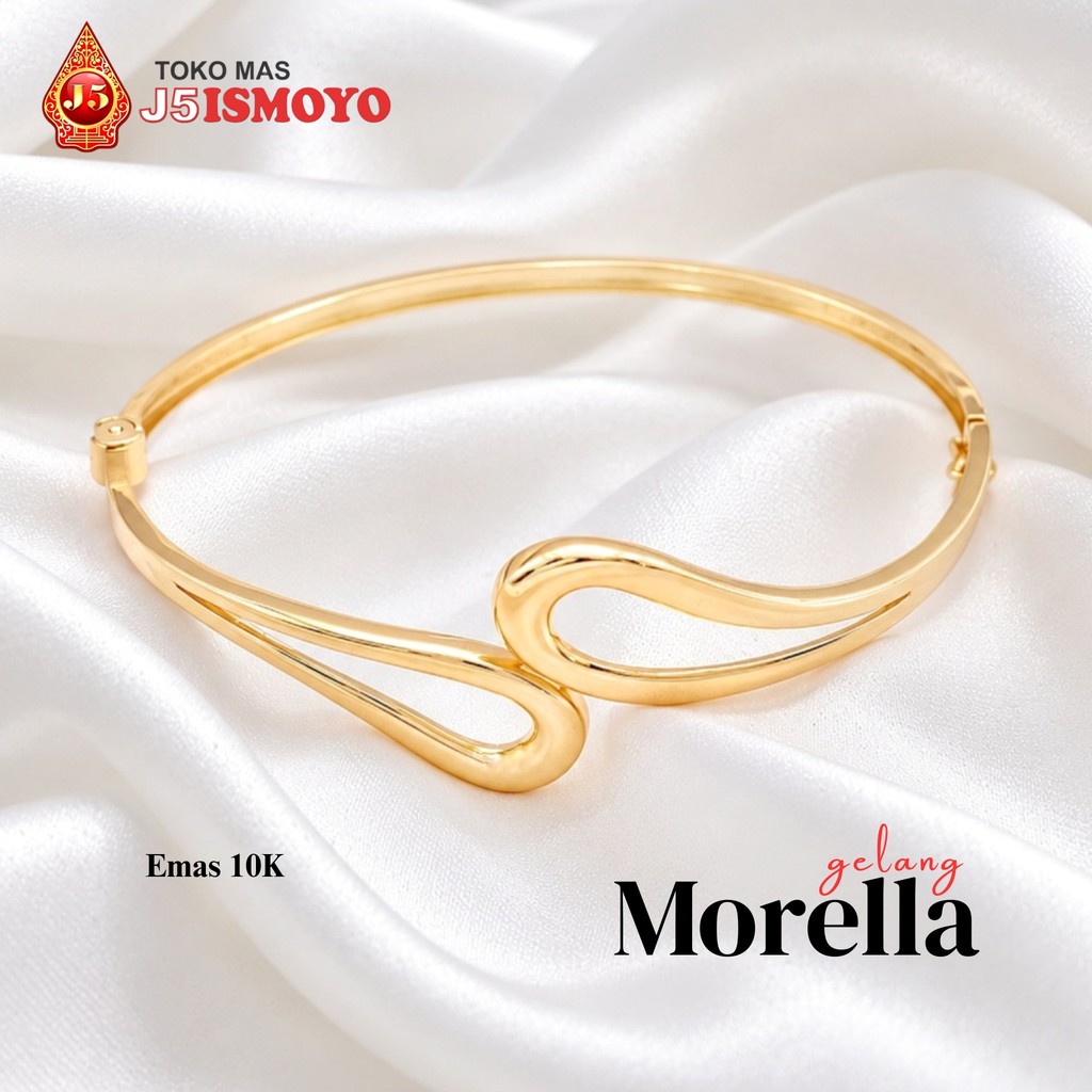 Gelang Emas Mas Asli 10K Model Bangle Morella J5 Ismoyo