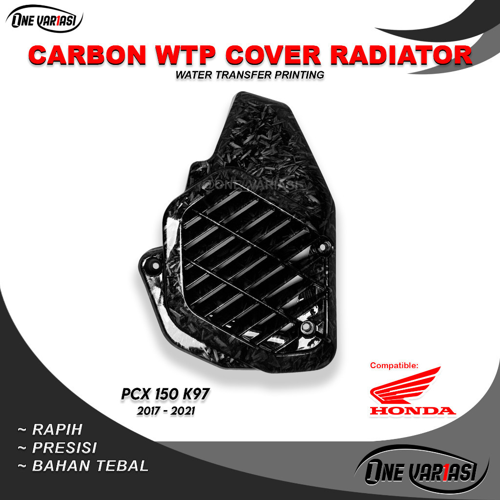 COVER TUTUP RADIATOR PCX 150 CARBON FORGED AUTOPARTVARIASI