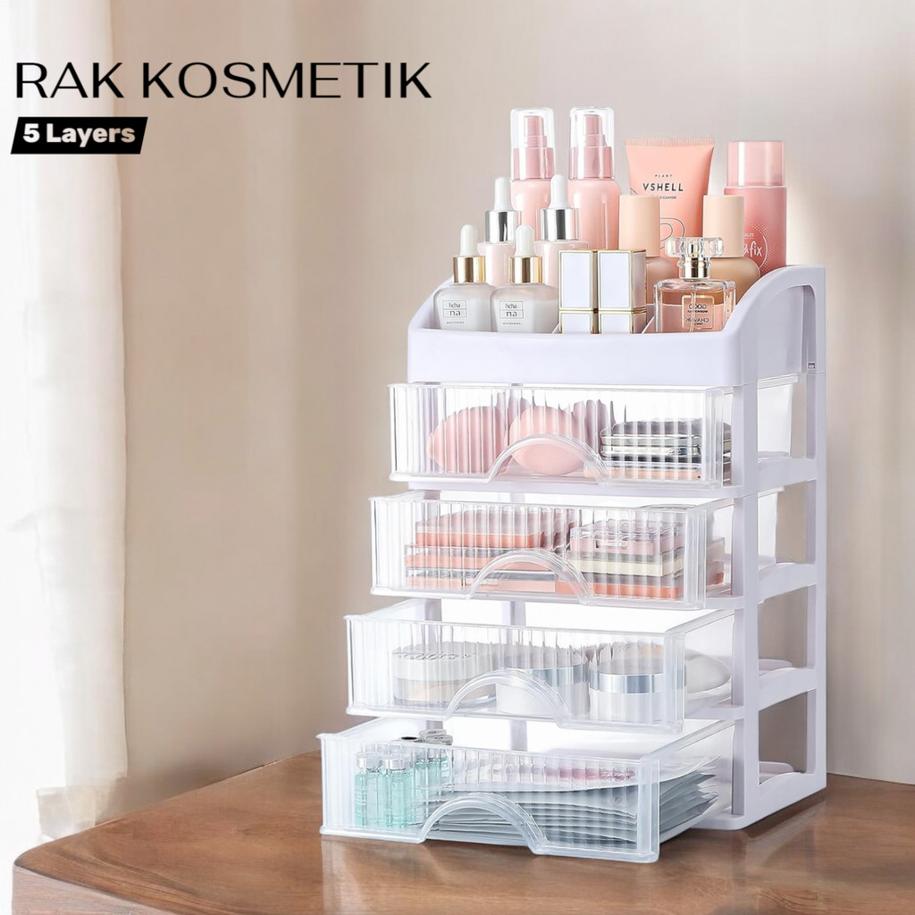 CozySpace Product Koolsoo Rak Kosmetik Kotak Make Up Storage Box Organizer 5 Layer - KS497