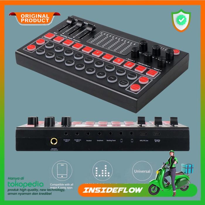 Mixer USB Sound Card Live Broadcast Recording Special Effect M9