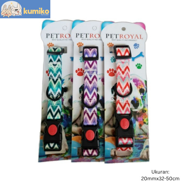 KALUNG ANJING MOTIF ZIGZAG - COLLAR ANJING BESAR - DOG COLLAR