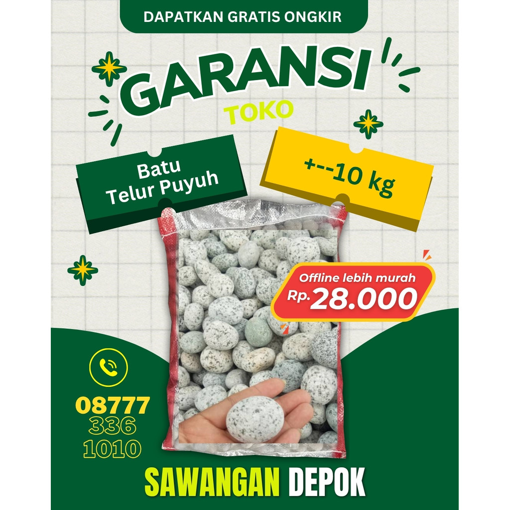 Batu Coral Hias Telur Puyuh