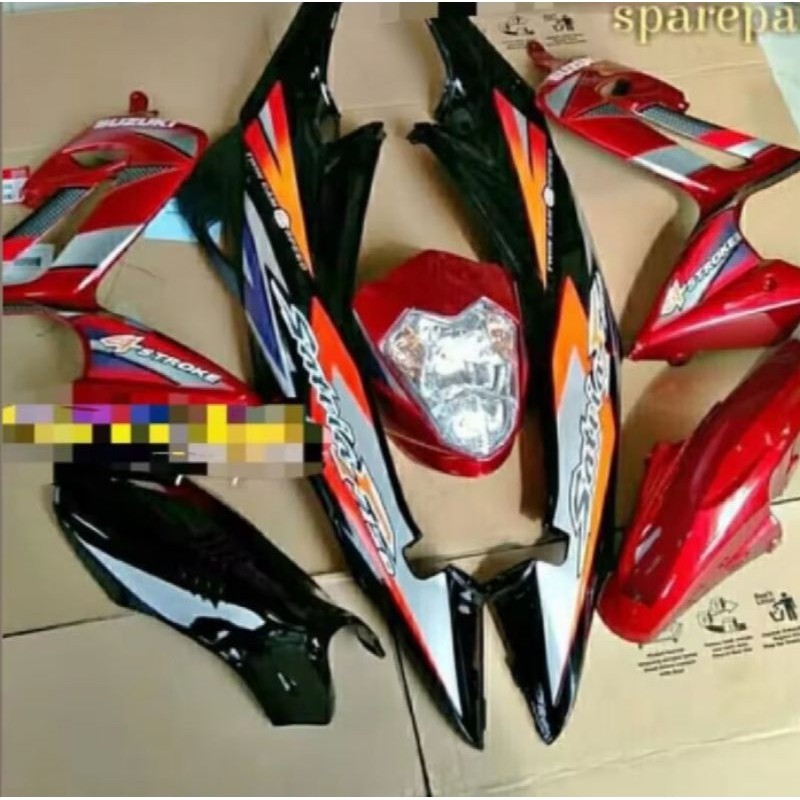 COVER BODY FULLSET BODY HALUS SATRIA FU LAMA THAILAND MERAH HITAM