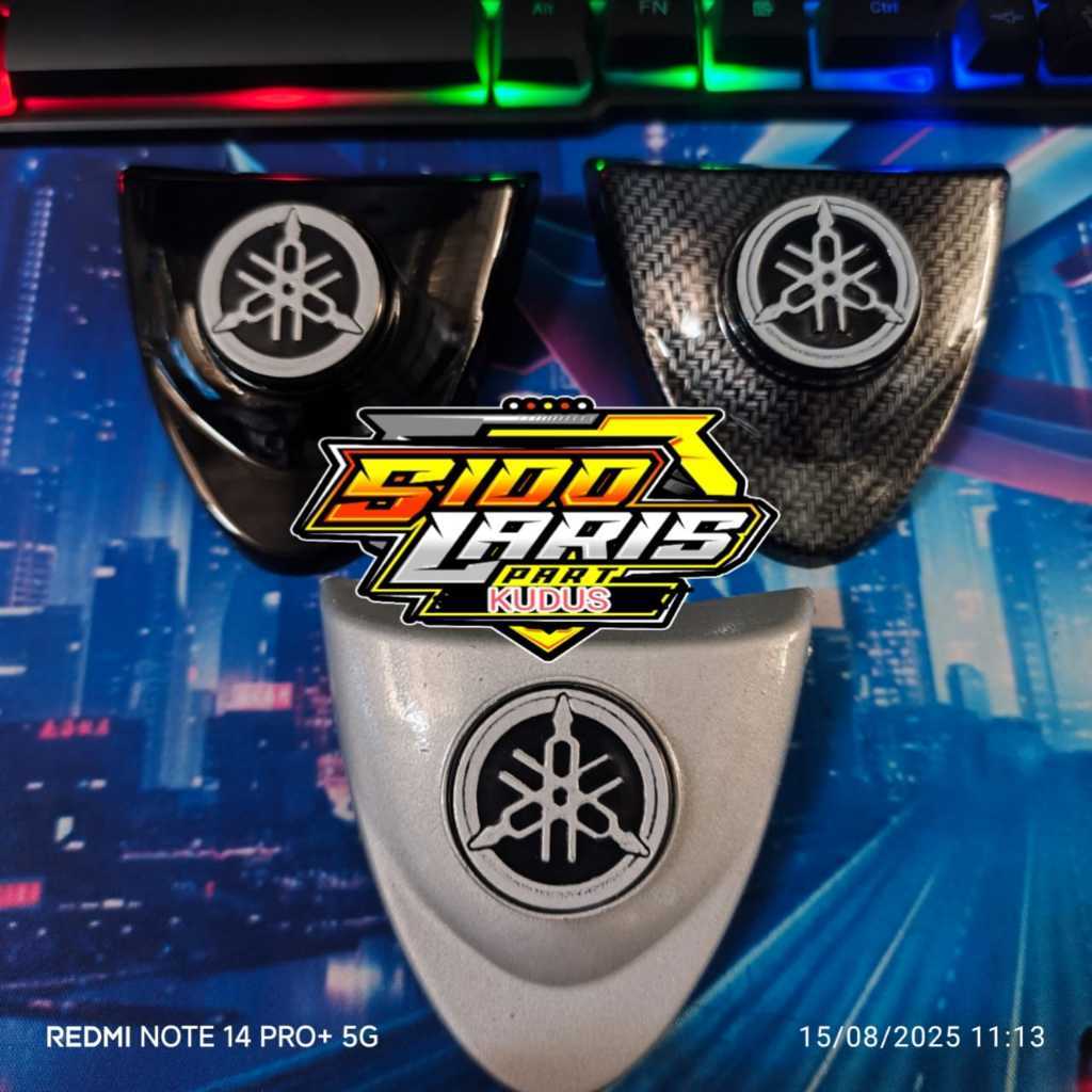 Emblem LOGO Panel Dasi Depan Yamaha Vega R F1ZR FIZR F1Z FIZ R silver crom chrome hitam