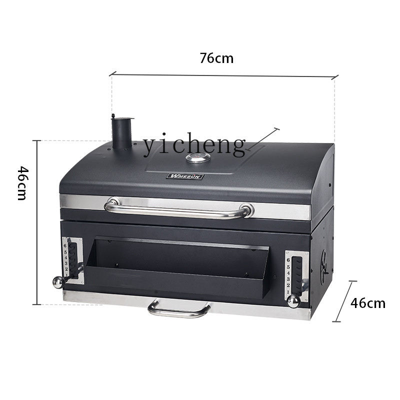 TQH Built-in BBQ Grill Villa Patio Charcoal Braise Grill Outdoor Kitchen BBQ Grill