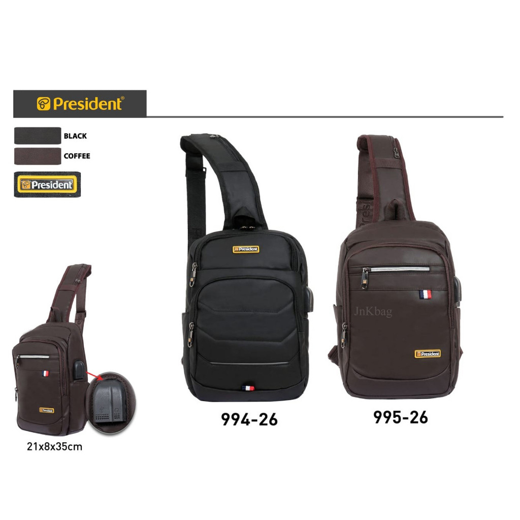Gaya Outfit NEW Tas Selempang Pria Tas Selempang Dada Chestbag President Original