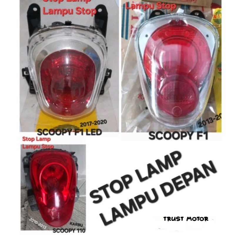 Lampu Belakang Lampu Stop | Stop Lamp Sepeda Motor Honda SCOOPY 110 KARBU | SCOOPY F1 | SCOOPY F1 LE