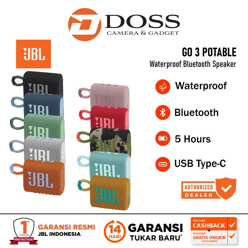 JBL Go 3 Portable Waterproof Bluetooth Speaker Go3 JBL