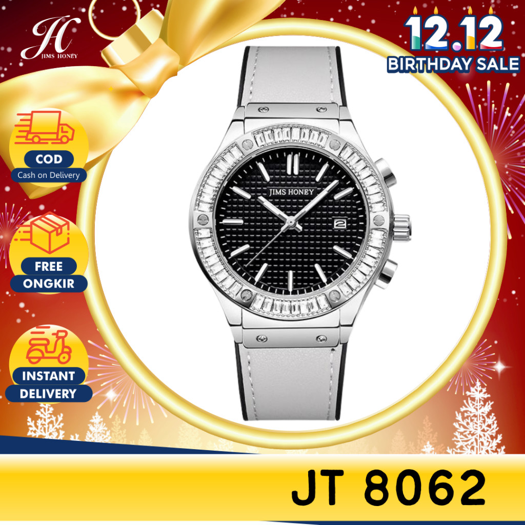 JIMSHONEY JT 8062 Jam Tangan Wanita Cewek Jimshoney Murah Elegan Fashion Casual Terbaru