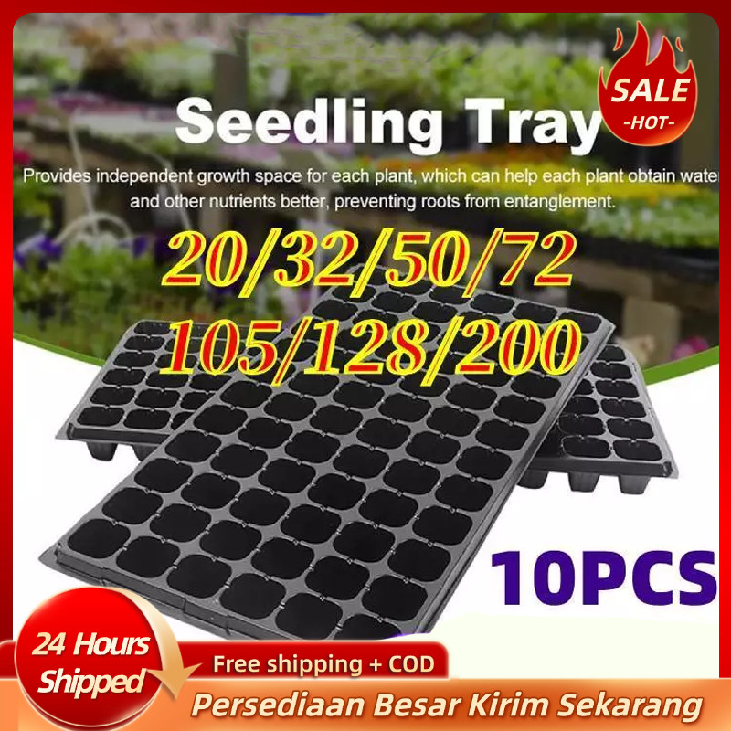100PCS Pot Bibit /Tray Semai / Seedling Pot /Pot Tray Semai Bibit Benih 21/32/50/72/105/128/200Luban