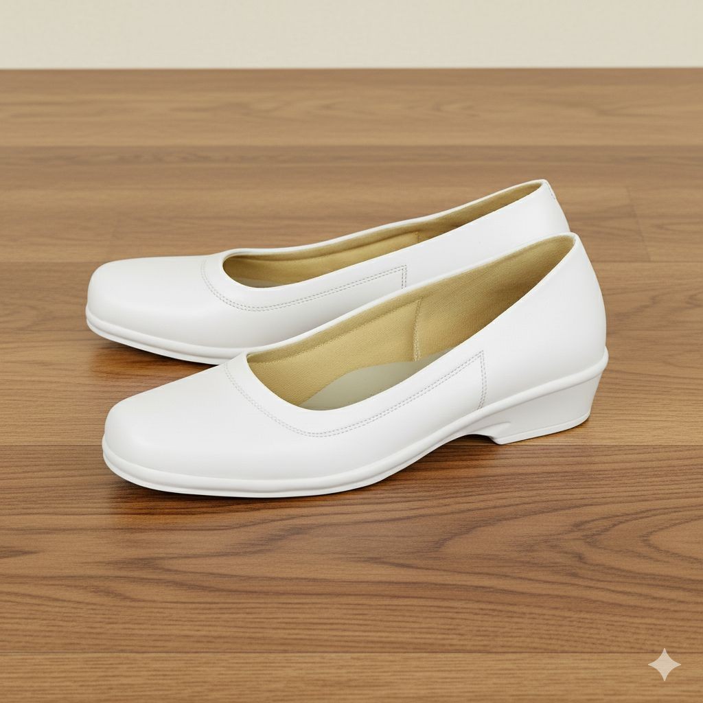 GOLIASPOTSHOP  Sepatu Pantofel Wanita Putih Sepatu Akper Putih