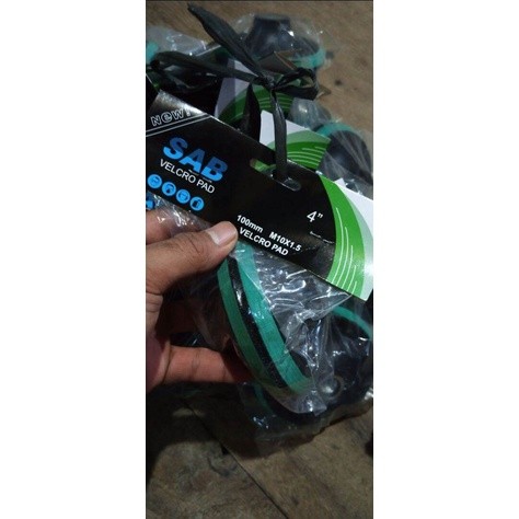 Tatakan amplas bulat velcro gerinda SAB 4 inch 2 pcs