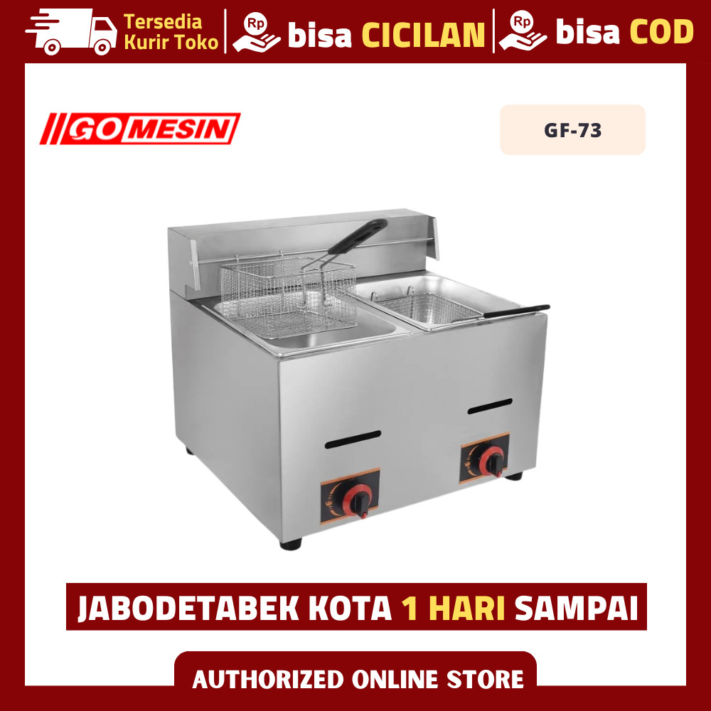Deep Fryer Gas Gomesin GF-73 Gas Deep Fryer 2 Tank Garansi Resmi