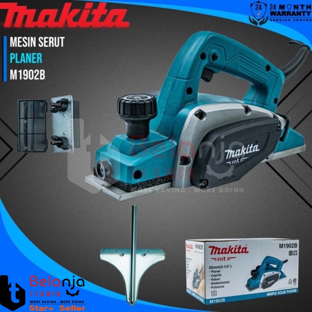 ASLI ORIGINAL Makita MT Mesin Serut Ketam Kayu M1902B 450Watt Planner Pasah M 1902 B