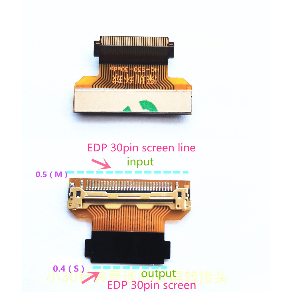 new style screen LED EDP EDP 30pin 0.4mm  to 30pin 0.5mm Converter Cable Adapter connector