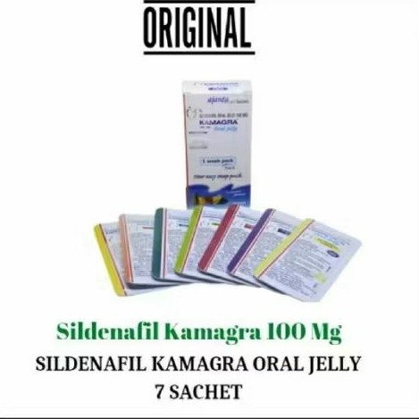 ORIGINAL 100% kamagra 100mg sidenafil - oral jelly kamagra 7 saschet