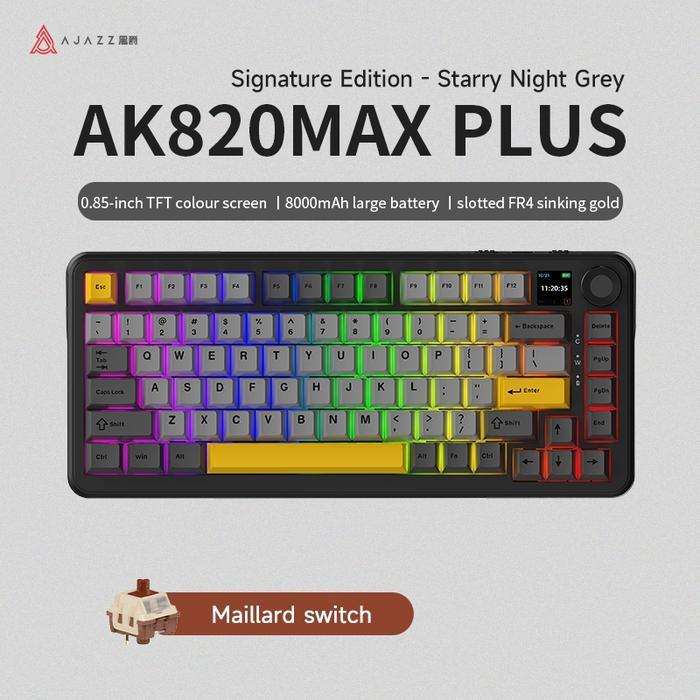 Ajazz AK820 MAX Wireless Mechanical Keyboard - Keyboard Mechanical AJAZZ AK820/ AK-820 / AK 820 MAX 