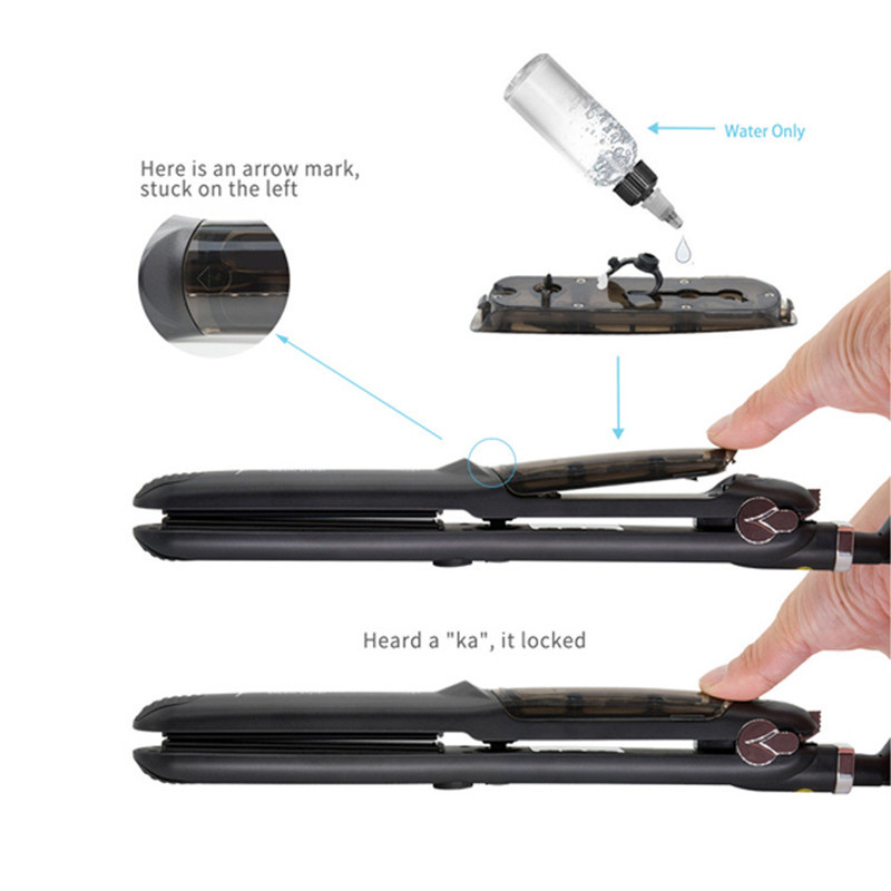 UZZDSS 2025 New Hair Straightener Steam Hair Straightener