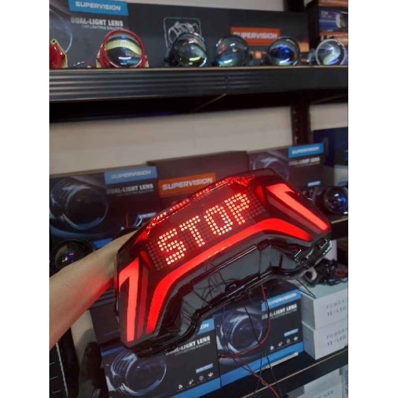 stoplamp custom pcx 160 animasi runing text