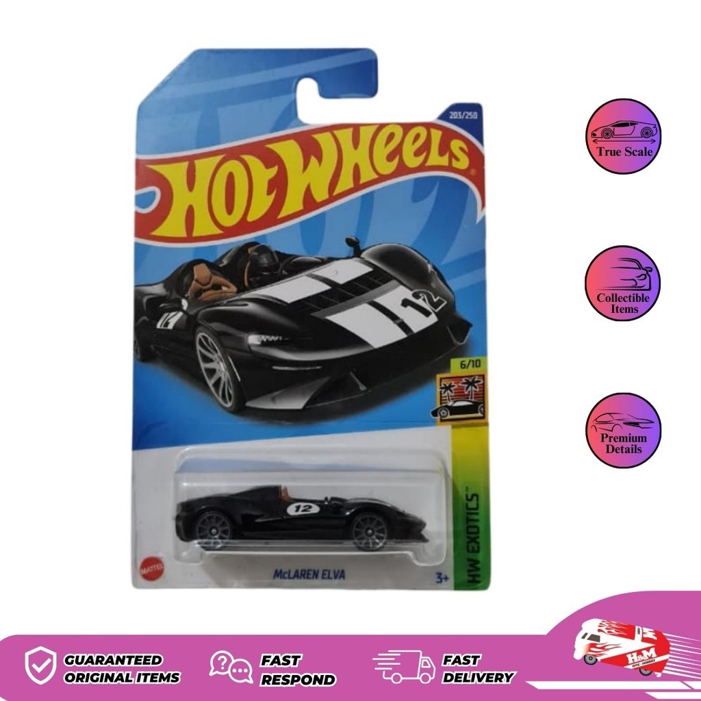 Hot Wheels Mclaren Elva Hitam