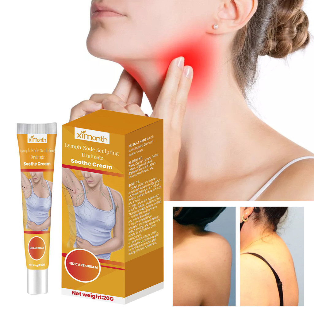 Ximonth Lymphatic Relief Cream Relieves Neck, Behind Ear, Neck, Armpit Lymphatic Swelling and Discom
