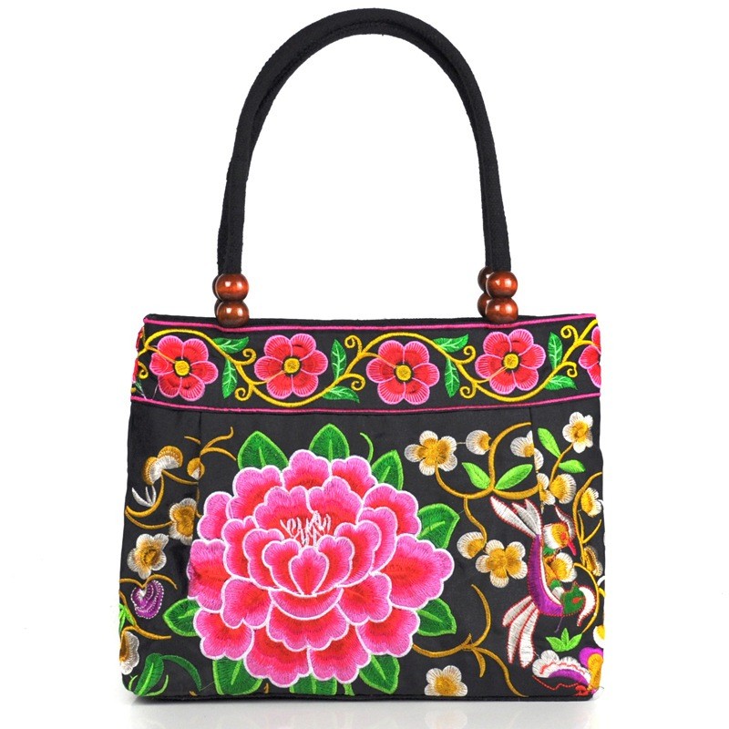 Tas Tote Bag Wanita Motif Bordir Tas Bahu Wanita Motif Sulam Terbaru
