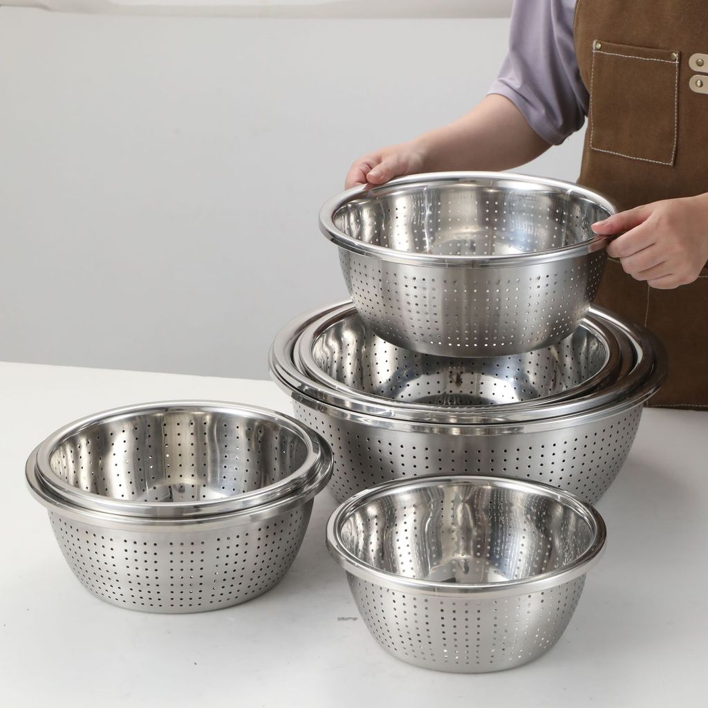 Baskom Cuci Sayur Cuci Beras Baskom Stainless Wadah Cuci Beras