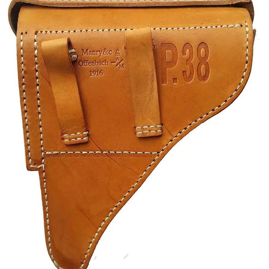 WWII GERMAN WEHRMACHT LUFTWAFFE LUGER P38  HARD SHELL BROWN REPRO
