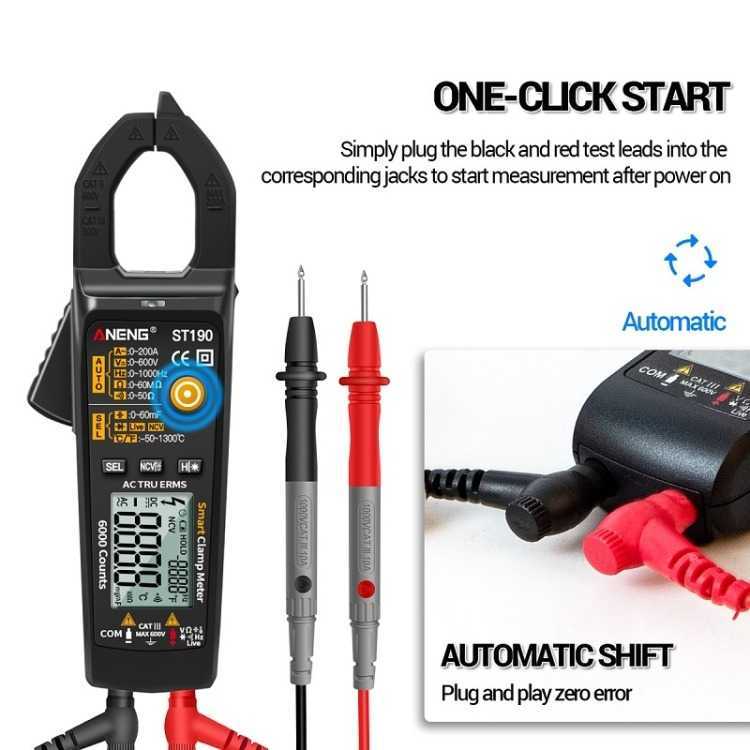 Digital Multimeter Tang Ampere Voltage NCV Tester Clamp